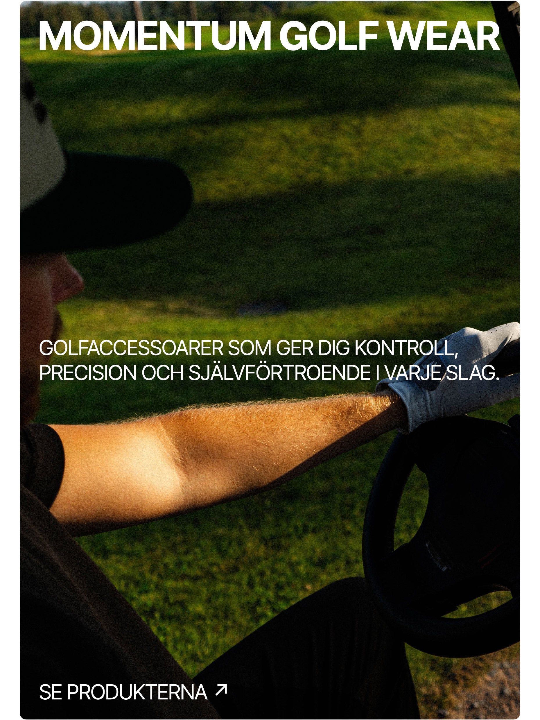 Momentum golf wear - hero till mobilen